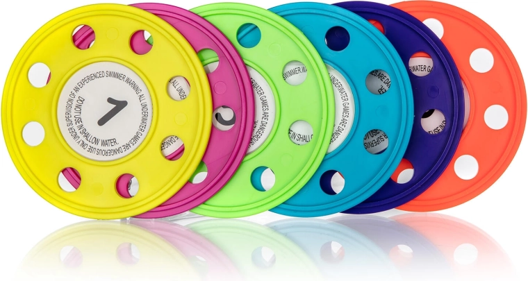 Potápačské disky do vody SPORTWELL, mix farieb (6 ks)