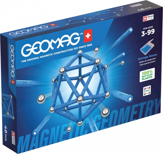 Magnetická stavebnica Geomag Geometry 48 dielikov