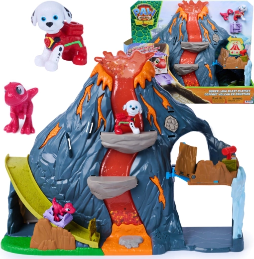 Spin Master Labková patrola vo filme: dinosaury – interaktívna sopka Super Lava Blast so svetlami a zvukmi