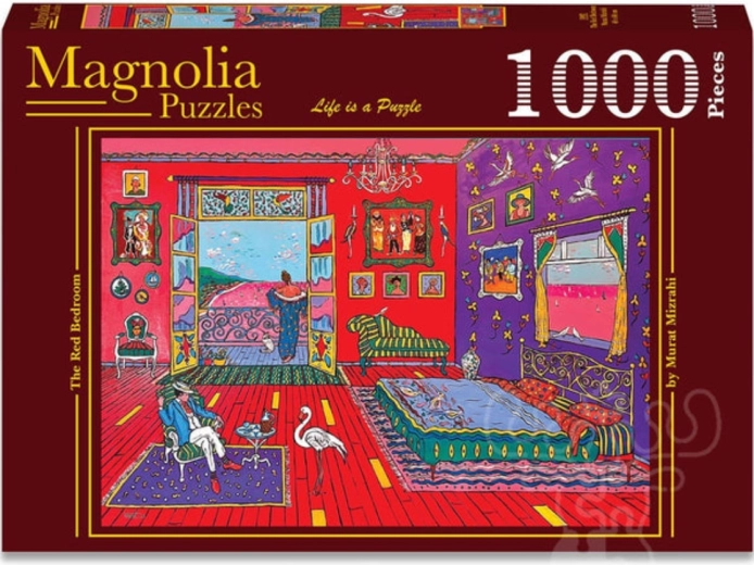 Puzzle Magnolia červená spálňa 1000 dielikov