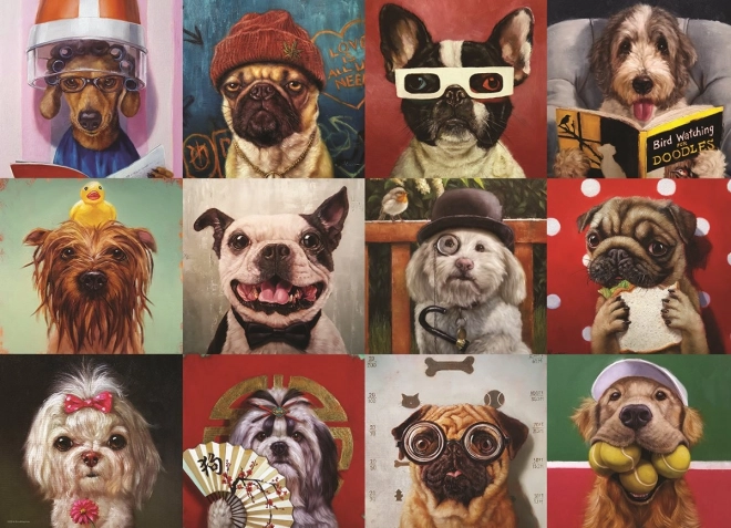 Puzzle Zábavné psy 1000 dielikov