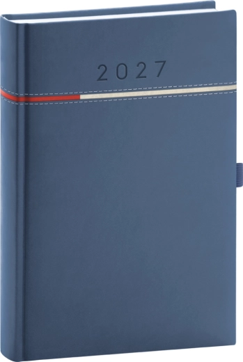 Notique denný diár Tomy 2027 modro-červený 15 × 21 cm
