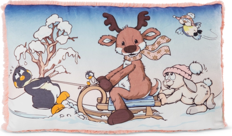 NICI vankúš Winter Friends zelený 43 × 25 cm