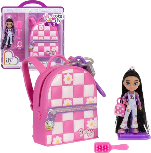 Disney ILY 4Ever Tote-ily Teenies módna mini bábika s motívom Daisy a doplnkami