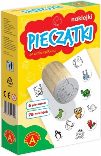 Malé pečiatky a nálepky so zvieratami