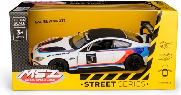 Zberateľský model BMW M6 GT3 biely 1:24