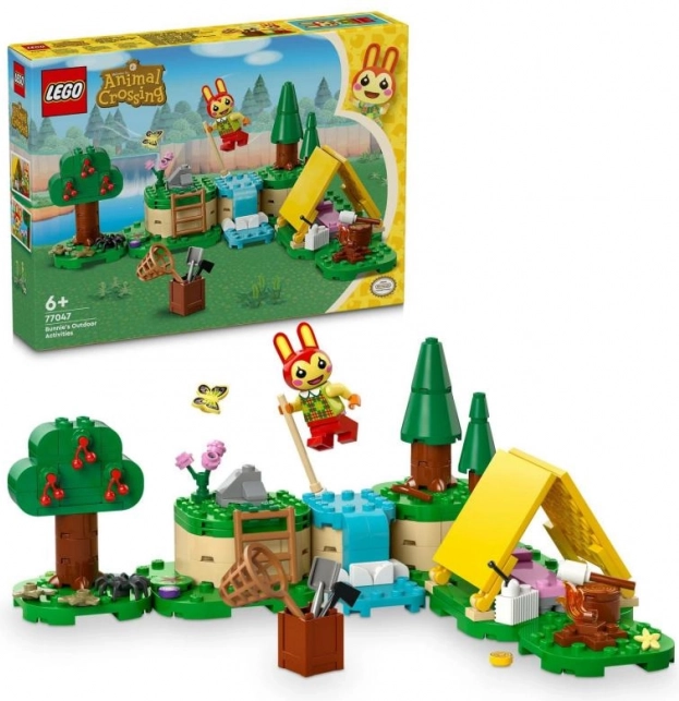 Lego Animal Crossing vonkajšia zábava s Bunnie – kempovací set pre deti