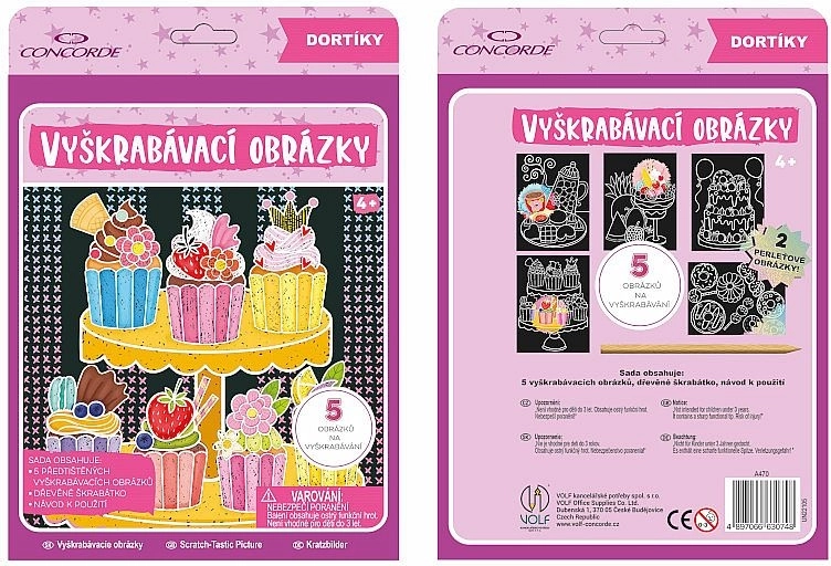 Vyškrabávacie obrázky DORTÍKY CONCORDE