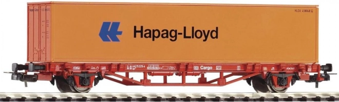 Plošinový vozeň Lgs579 so 40ft kontajnerom Hapag-Lloyd DB AG, mierka H0