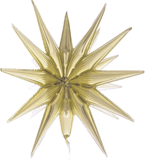 Fóliový balónik 3D hviezda šampanská 50 cm