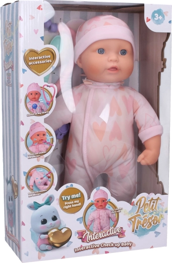Choré bábätko s efektmi 37 cm