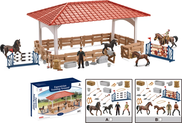 Zvieratká z farmy – veľká jazdecká dráha s príslušenstvom