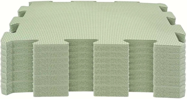 NIDO NIDO penová hracia podložka puzzle 9 dielov sage green