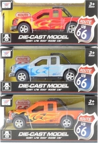 Kovový jeep na spätný chod s otváracími dverami