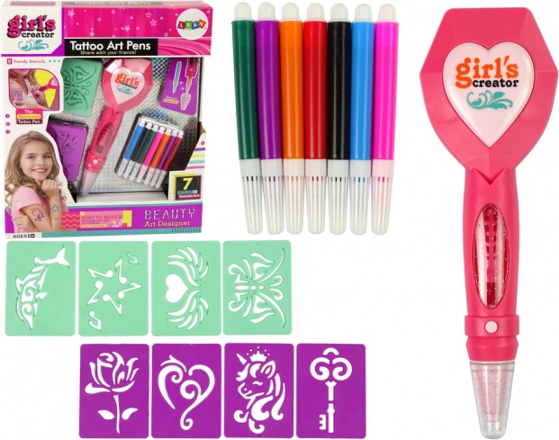 Súprava na dočasné tetovanie s elektronickým perom a šablónami