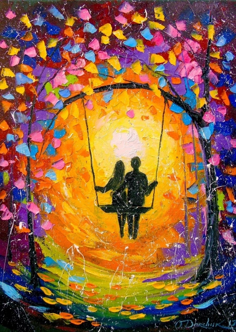 Puzzle Romantická láska 1000 dielikov