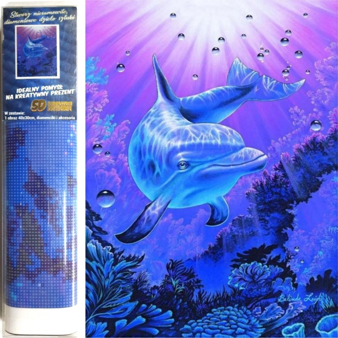 Norimpex diamantové maľovanie delfín 30 × 40 cm