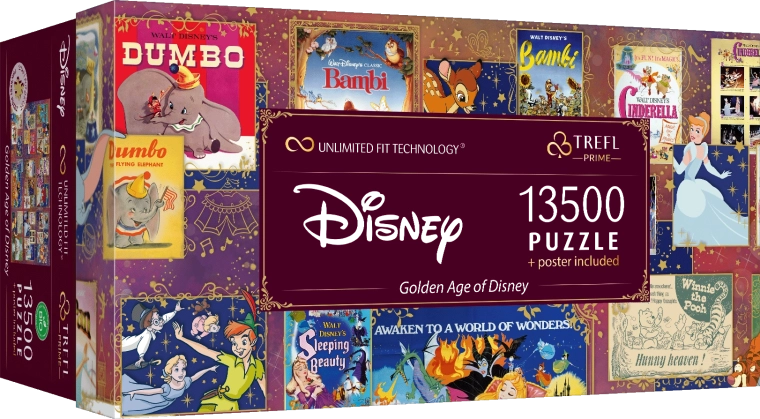 Puzzle 13500 dielikov Zlatý vek Disney