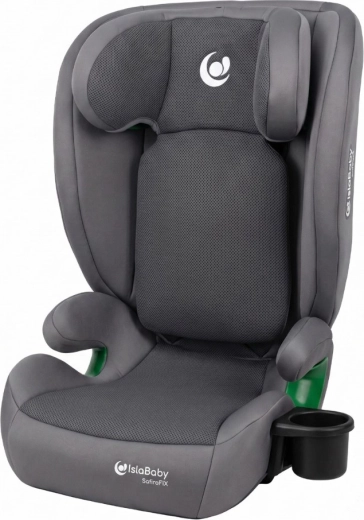 IslaBaby SafiroFix i-Size autosedačka 100–150 cm (15–36 kg) ISOFIX mesh sivá
