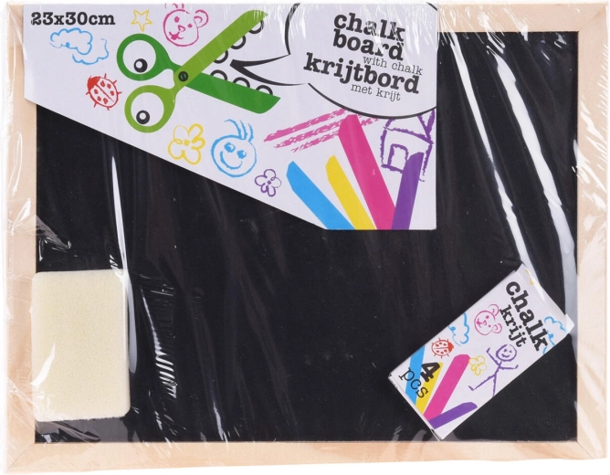 Kresliaca tabuľa 30 × 23 cm s kriedami a hubkou