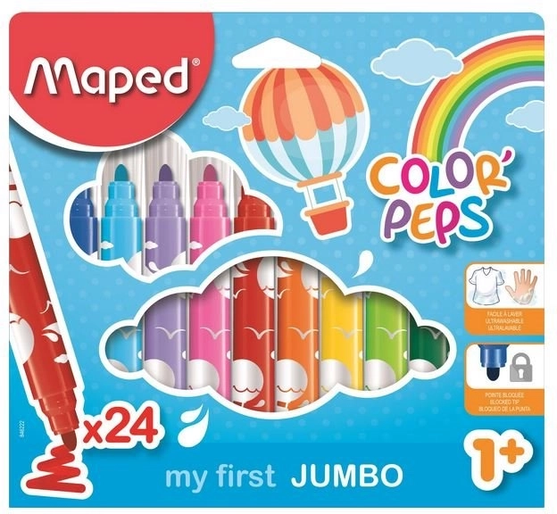 Fixky MAPED Color'Peps Early Age Jumbo, 24 ks