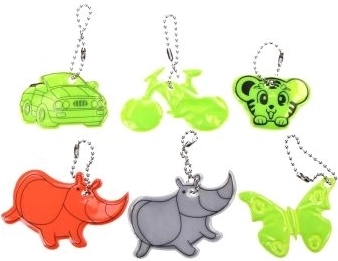 Reflexná kľúčenka – mix farieb