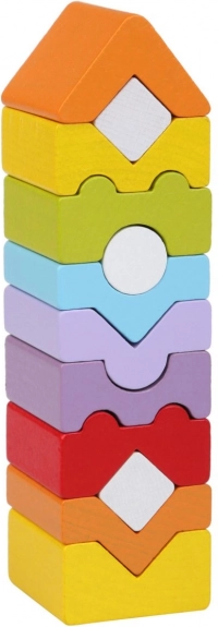 Veža XI - drevená skladačka CUBIKA, 12 dielov