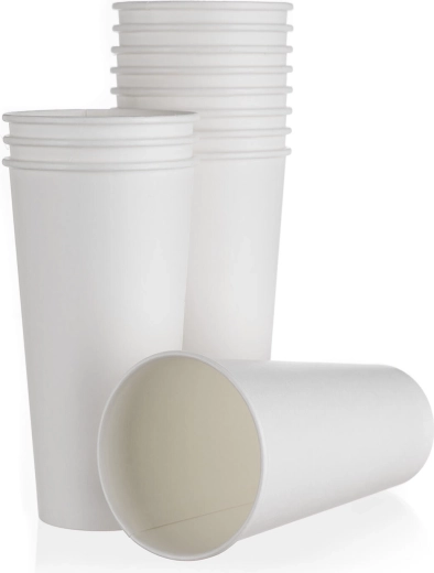 Papierový pohárik 500 ml, biely, jednorazový (12 ks)