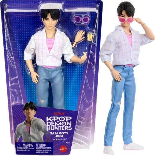 Mattel KPop Demon Hunters Saja Boys Jinu „Soda Pop“ módna bábika 30 cm