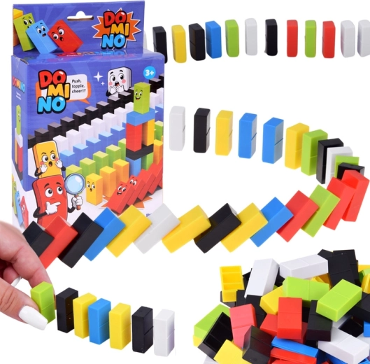 Domino pre deti – farebné kocky 100 dielikov