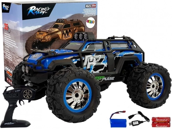 Závodné RC auto 1:18 modré off-road 35 km/h
