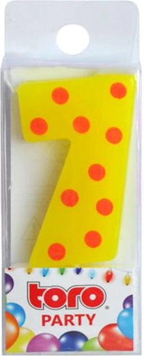 Tortová sviečka číslo 7 TORO zapichovacia 4,5 cm