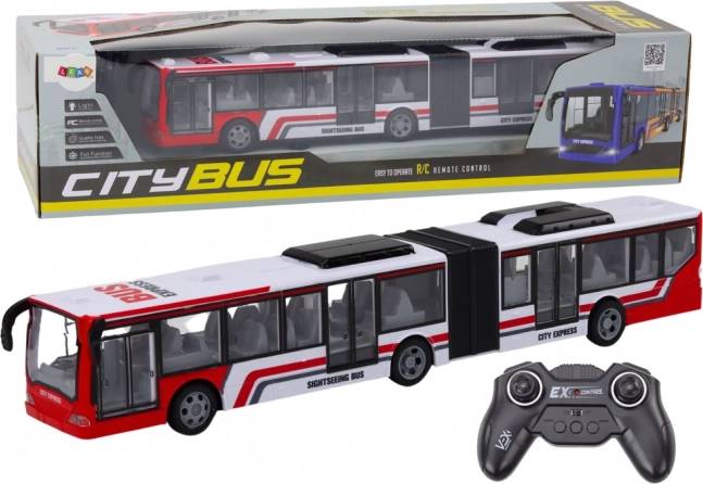 Zábavný RC mestský autobus červeno-biela