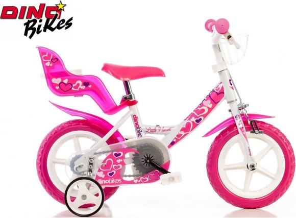 Detský športový bicykel ACRA 12" bielo-ružový - 1 kus