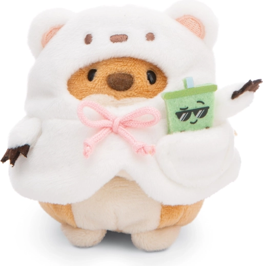 Nici MyMochi psík Hiro 8 cm v kostýme ľadového medveďa s bubble tea, darčeková sada