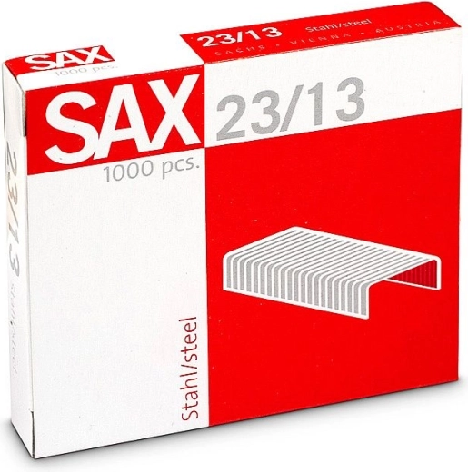 Zošívacie sponky SAX 23/13, pozinkované, 1000 ks
