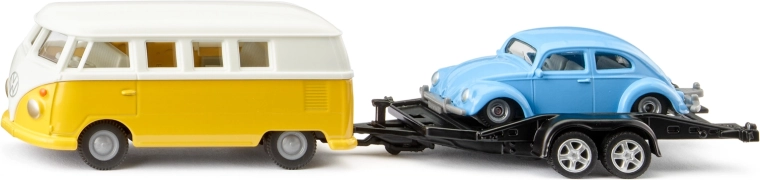 Siku Super – Volkswagen T1 s prívesom a Chrobákom 1:50