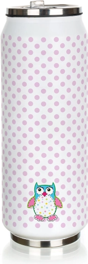 Termoska plechovka Be Cool s motívom sovy 430 ml
