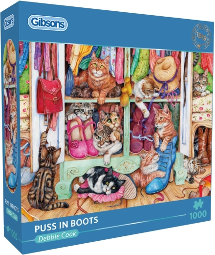 Gibsons puzzle Kocúri v čižmách 1000 dielikov