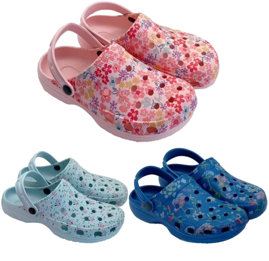 Dámske záhradné šľapky s kvetinovým vzorom z peny EVA