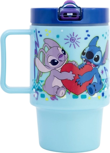 Plastový hrnček s pípkou 530 ml STITCH