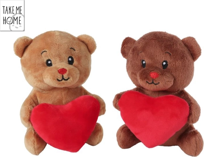 Plyšový medvedík so srdiečkom 15 cm Take Me Home