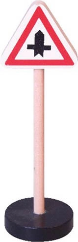 Babu drevené dopravné značky – hlavná a vedľajšia cesta