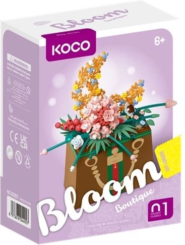 KOCO Bloom boutique stavebnica letnej kytice v kabelke 245 dielikov - 1 kus
