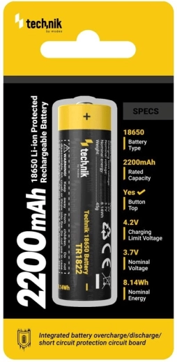 Technik TR1822 nabíjacia batéria 18650 2200 mAh 3,7 V