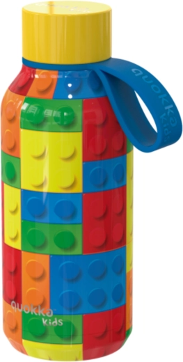Nerezová termofľaša Quokka Kids solid color bricks s pútkom, 330 ml