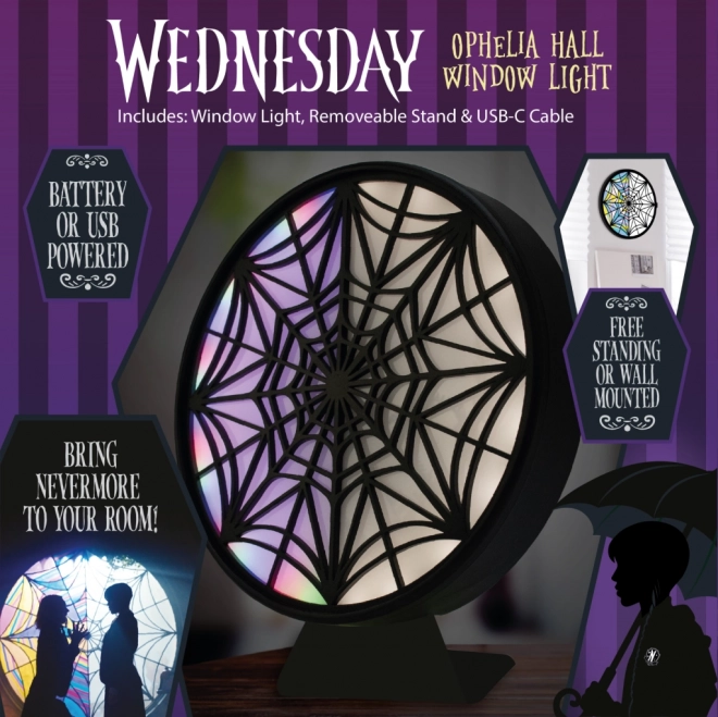 LED svetlo okno Wednesday