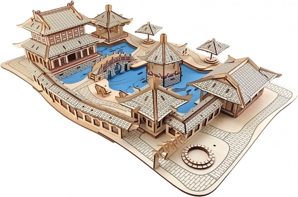 Drevené 3D puzzle Záhrady Suzhou