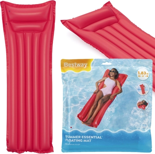 Nafukovacie ležadlo BESTWAY, červené 183 × 69 cm