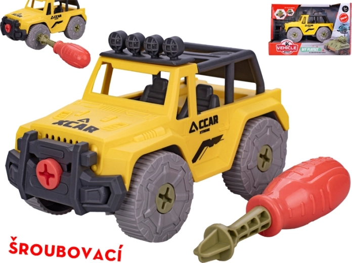 Terénne skrutkovacie auto 13,5 cm s nástavcami